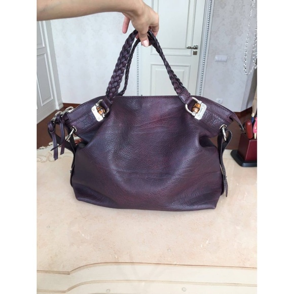 Authentic GUCCI Leather Large Bamboo Bar Tote - Picture 2 of 6
